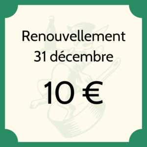 Renouvellement 31 décembre